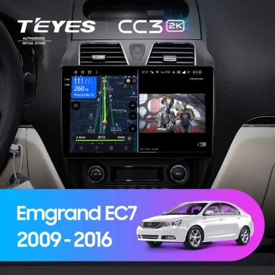 Штатная магнитола Teyes CC3 2K 4/64 Geely Emgrand EC7 1 (2009-2016)