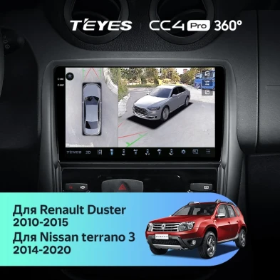 Штатная магнитола Teyes CC4 Pro 360 12/256 Renault Duster 1 (2010-2015)