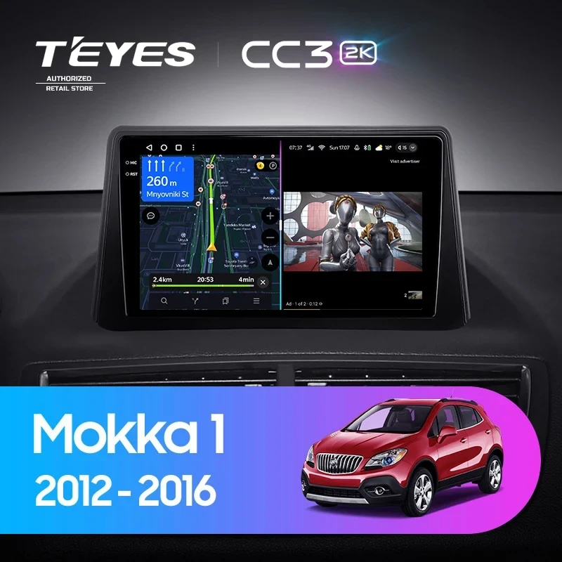 Штатная магнитола Teyes CC3 2K 4/64 Opel Mokka 1 (2012-2016)