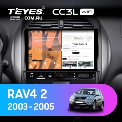 Штатная магнитола Teyes CC3L WiFi 2/32 Toyota RAV4 2 CA20 CA20W XA20 (2003-2005) F4