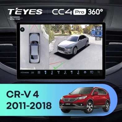 Штатная магнитола Teyes CC4 Pro 360 12/256 Honda CR-V 4 RM RE (2011-2018) Тип-B (11")