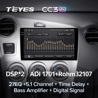 Штатная магнитола Teyes CC3 2K 4/64 Toyota Matrix 2 E140 (2008-2014)