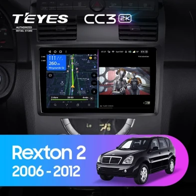Штатная магнитола Teyes CC3 2K 6/128 SsangYong Rexton Y250 2 (2006-2012)