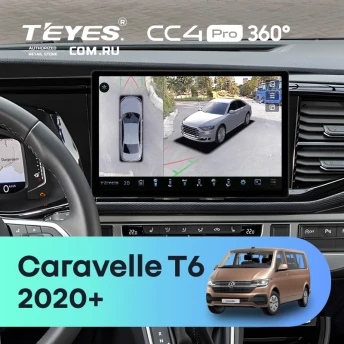 Штатная магнитола Teyes CC4 Pro 360 8/128 Volkswagen Caravelle T6 2020+ (11")