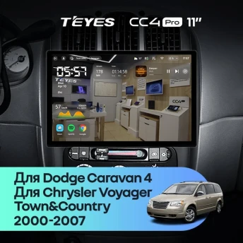 Штатная магнитола Teyes CC4 Pro 12/256 Chrysler Town &amp; Country 4 RS (2000-2007) Тип-B (11")