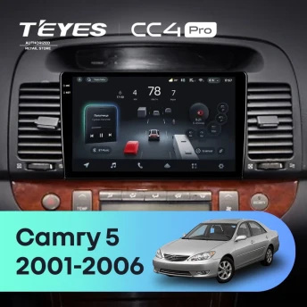 Штатная магнитола Teyes CC4 Pro 8/128 Toyota Camry 5 XV 30 (2001-2006) Тип-A
