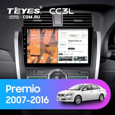 Штатная магнитола Teyes CC3L 4/32 Toyota Premio (T260) (2007-2016) Правый руль