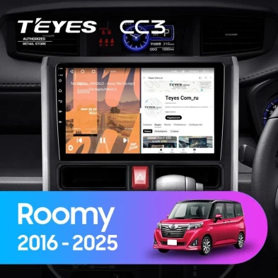 Штатная магнитола Teyes CC3 4/32 Toyota Roomy (2016-2026) Правый руль