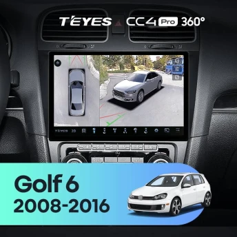 Штатная магнитола Teyes CC4 Pro 360 8/128 Volkswagen Golf 6 (2008-2016) (11")