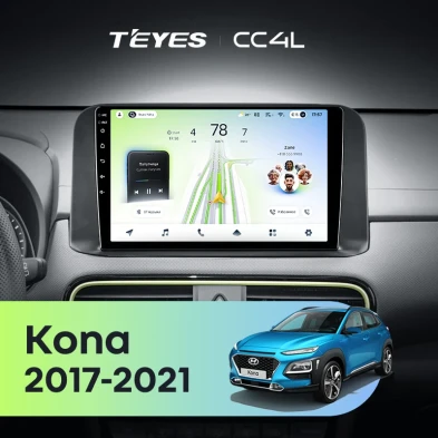 Штатная магнитола Teyes CC4L 6/64 Hyundai Kona (2017-2021)