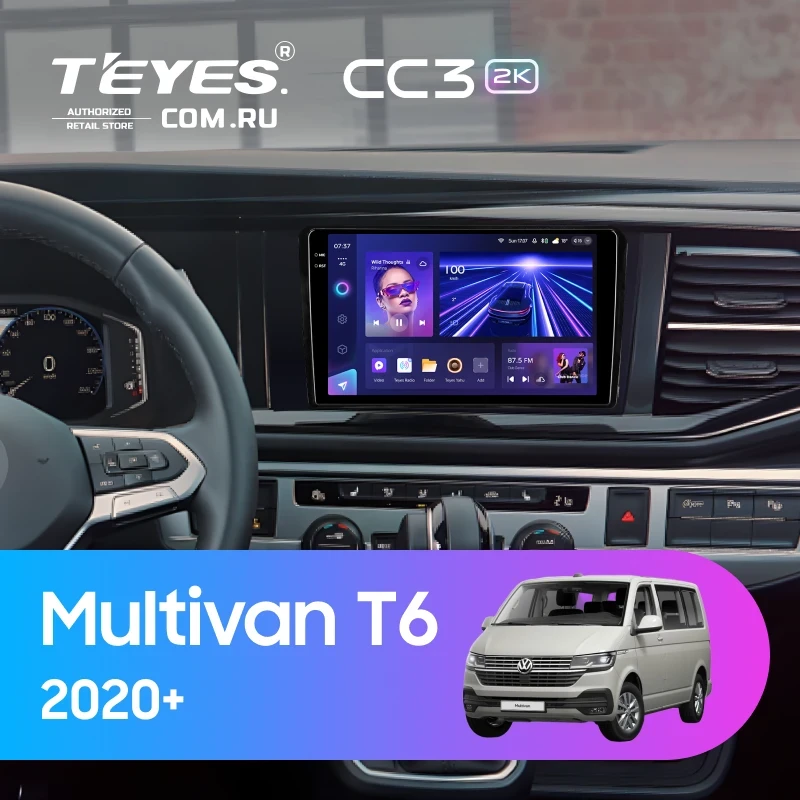 Штатная магнитола Teyes CC3 2K 360 6/128 Volkswagen Multivan (T6) 2020+