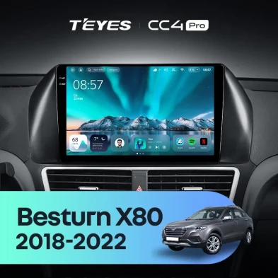 Штатная магнитола Teyes CC4 Pro 8/128 FAW Besturn X80 (2018-2022) F2