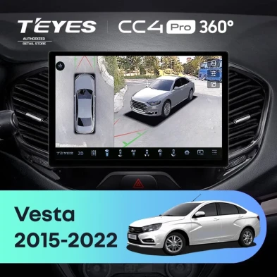 Штатная магнитола Teyes CC4 Pro 360 12/256 Lada Vesta Cross Sport (2015-2022) F1 (11")