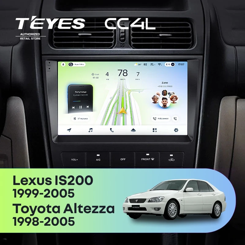Штатная магнитола Teyes CC4L 4/64 Lexus IS200 XE10 (1999-2005)