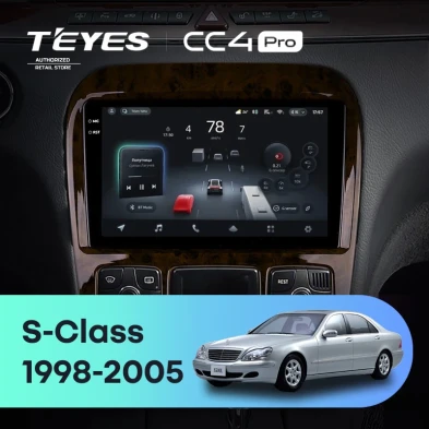 Штатная магнитола Teyes CC4 Pro 12/256 Mercedes-Benz S-Class W220 VV220 (1998-2005)