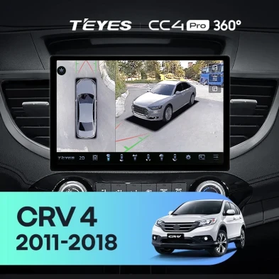 Штатная магнитола Teyes CC4 Pro 360 12/256 Honda CR-V 4 RM RE (2011-2018) Тип-A (13") 9 inch