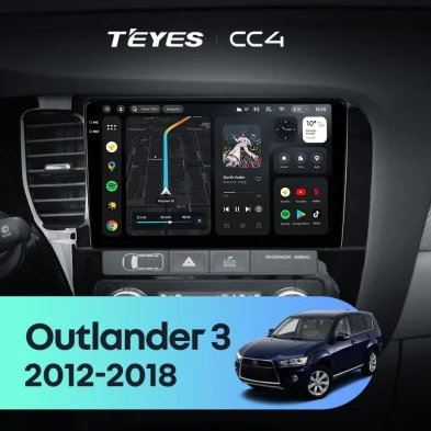 Штатная магнитола Teyes CC4 6/64 Mitsubishi Outlander 3 GF0W GG0W (2012-2018) Тип-A