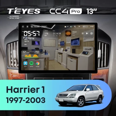 Штатная магнитола Teyes CC4 Pro 8/128 Toyota Harrier 1 (XU10) (1997-2003) F2 (13")