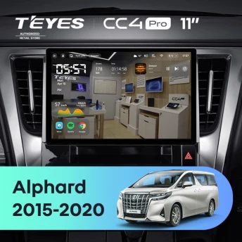 Штатная магнитола Teyes CC4 Pro 12/256 Toyota Alphard H30 (2015-2020) (11")