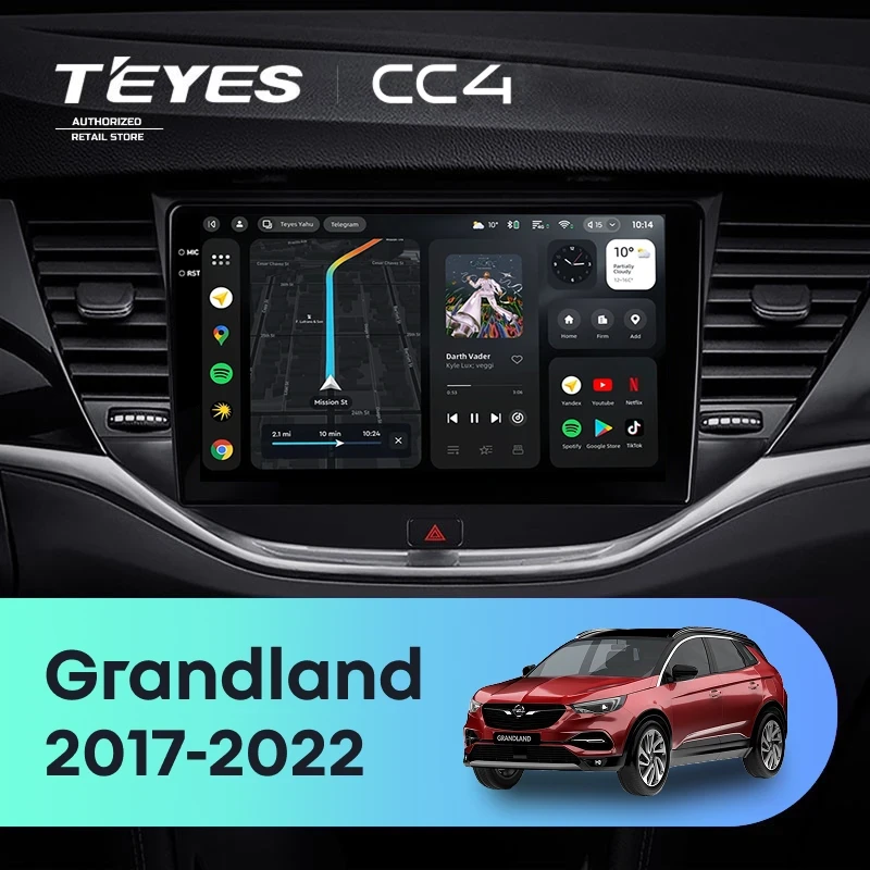 Штатная магнитола Teyes CC4 8/128 Opel Grandland (2017-2022) Тип-B