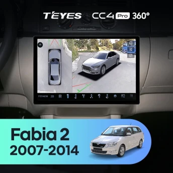 Штатная магнитола Teyes CC4 Pro 360 12/256 Skoda Fabia 2 (2007-2014) (11")