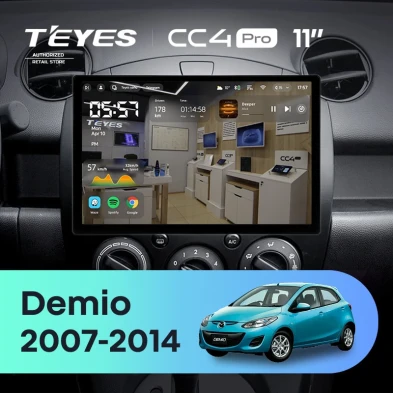 Штатная магнитола Teyes CC4 Pro 12/256 Mazda Demio DE (2007-2014) (11")