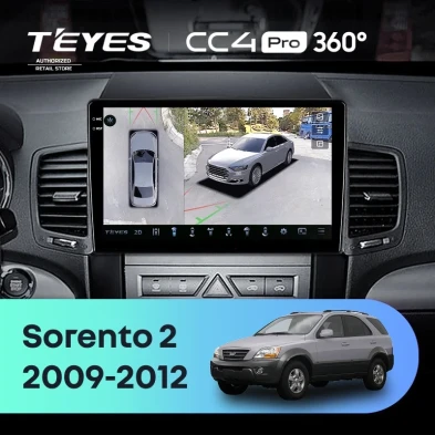 Штатная магнитола Teyes CC4 Pro 360 8/128 Kia Sorento 2 XM (2009-2012) Тип-B