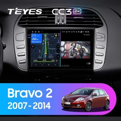 Штатная магнитола Teyes CC3 2K 360 6/128 Fiat Bravo 198 (2007-2014)