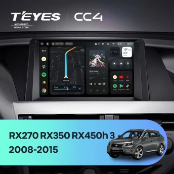 Штатная магнитола Teyes CC4 8/128 Lexus RX270 RX350 RX450h AL10 3 (2008-2015) Тип-B