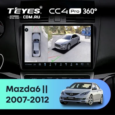 Штатная магнитола Teyes CC4 Pro 360 12/256 Mazda 6 GG (2002-2007) (11")