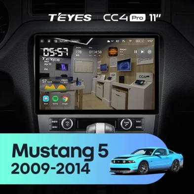 Штатная магнитола Teyes CC4 Pro 12/256 Ford Mustang 5 S-197 (2009-2014) F1 (11")