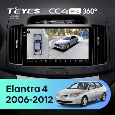 Штатная магнитола Teyes CC4 Pro 360 8/128 Hyundai Elantra 4 HD (2006-2012)