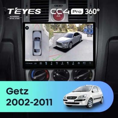 Штатная магнитола Teyes CC4 Pro 360 12/256 Hyundai Getz (2002-2011) F2 (11")