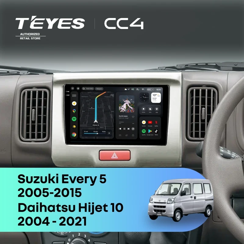 Штатная магнитола Teyes CC4 6/64 Daihatsu Hijet 10 (2004-2021)