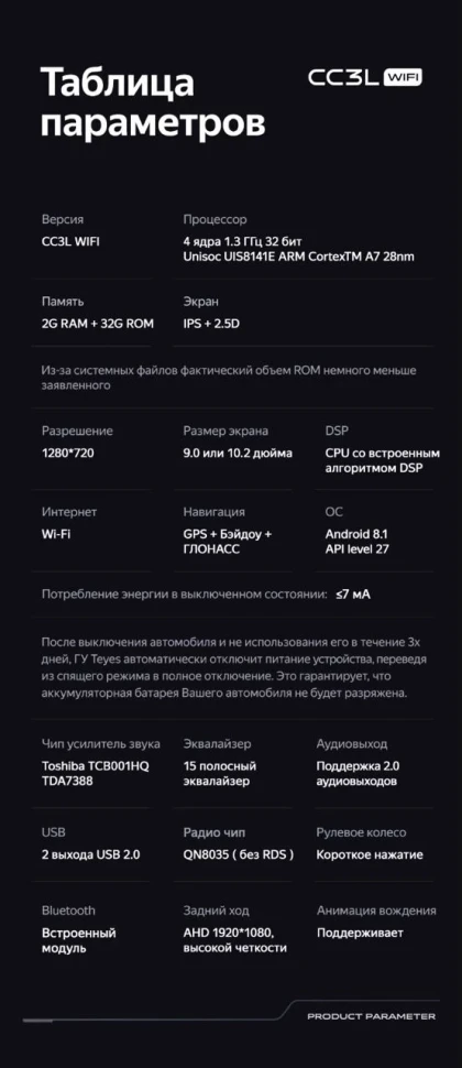 Штатная магнитола Teyes CC3L WiFi 2/32 Great Wall Hover H3 H5 (2011-2016)