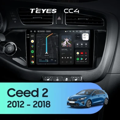 Штатная магнитола Teyes CC4 8/128 Kia Ceed 2 JD (2012-2018)