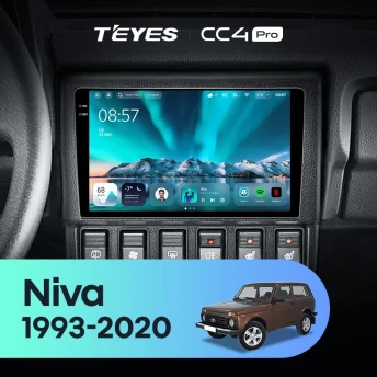 Штатная магнитола Teyes CC4 Pro 12/256 LADA Niva (1993-2020)