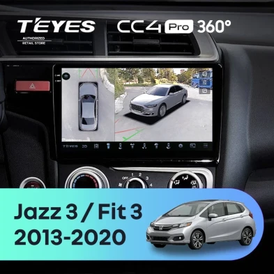 Штатная магнитола Teyes CC4 Pro 360 12/256 Honda Fit 3 (2013-2020) Тип-A