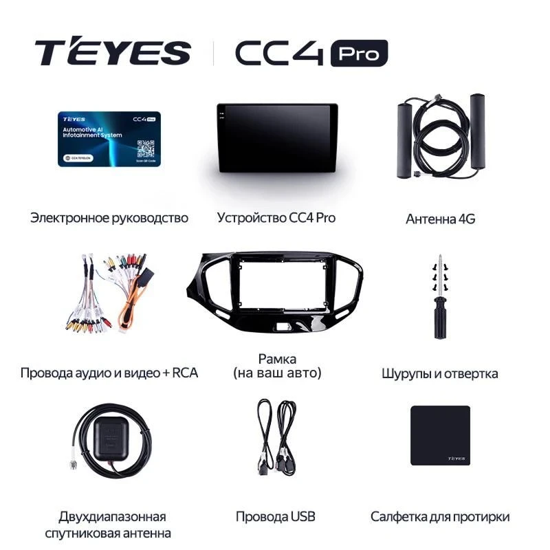 Штатная магнитола Teyes CC4 Pro 8/128 Dodge Caliber PM (2006-2009)
