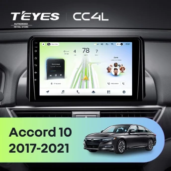 Штатная магнитола Teyes CC4L 6/64 Honda Accord 10 CV (2017-2021) Тип-A