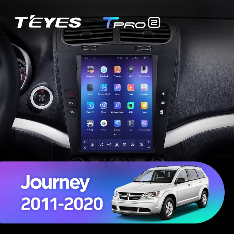 Штатная магнитола Tesla style Teyes TPRO 2 6/128 Dodge Journey JC (2011-2020)