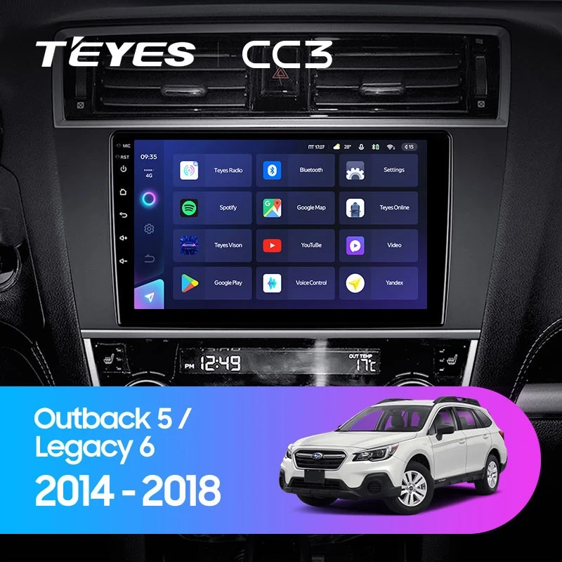 Штатная магнитола Teyes CC3 4/32 Subaru Outback 5 (2014-2018)