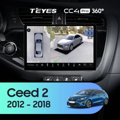 Штатная магнитола Teyes CC4 Pro 360 8/128 Kia Ceed 2 JD (2012-2018) (11")
