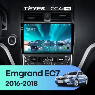 Штатная магнитола Teyes CC4 Pro 12/256 Geely Emgrand EC7 (2016-2018)
