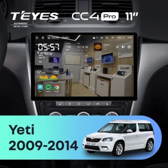 Штатная магнитола Teyes CC4 Pro 12/256 Skoda Yeti 5L (2009-2014) (11")