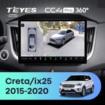 Штатная магнитола Teyes CC4 Pro 360 12/256 Hyundai Creta (2015-2020) (13")