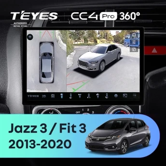 Штатная магнитола Teyes CC4 Pro 12/256 Honda Fit 3 GP GK (2013-2020) Тип-A Правый руль (13")