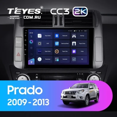 Штатная магнитола Teyes CC3 2K 4/64 Toyota Land Cruiser Prado 150 (2009-2013) F1 Тип-C