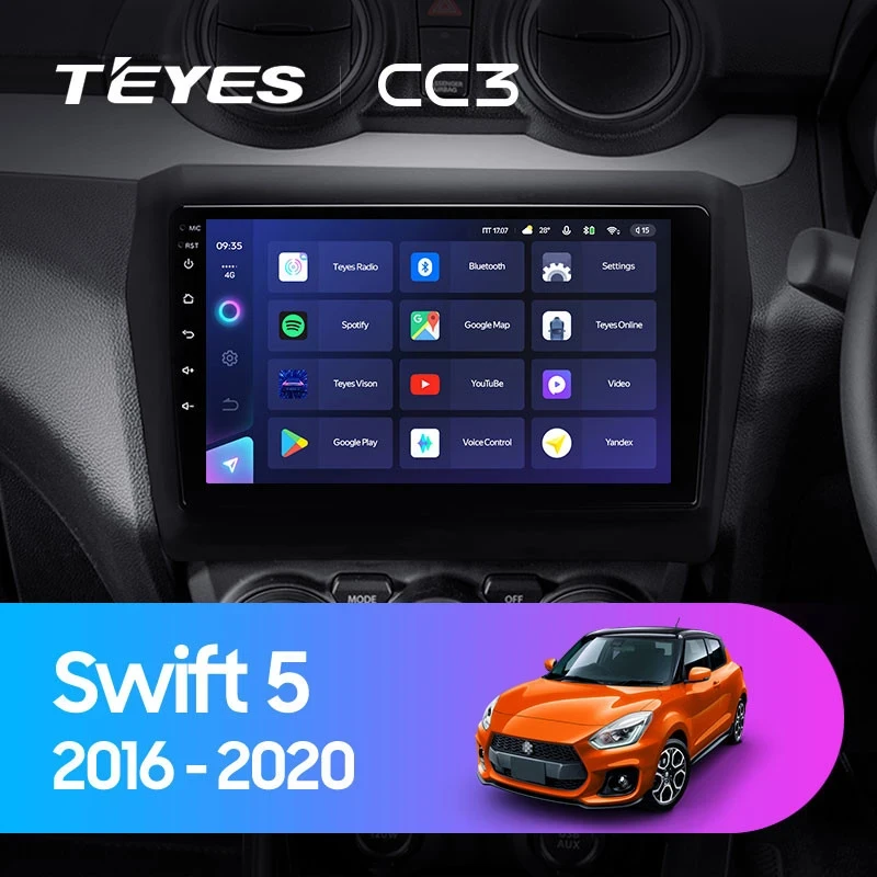 Штатная магнитола Teyes CC3 4/32 Suzuki Swift 5 (2016-2020)