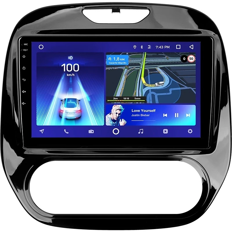 Переходная рамка Renault Kaptur (2016-2019) F1 (9")